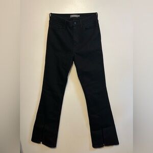 Just USA • Front Slit Black wide leg Jeans